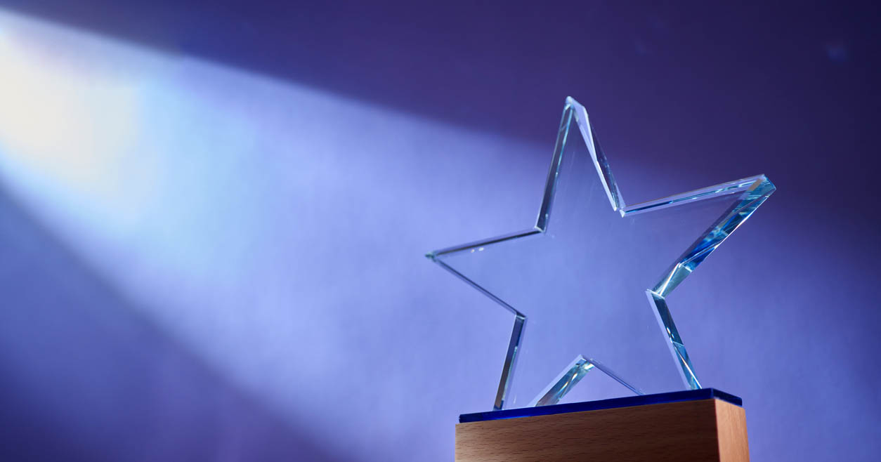 Award in the shape of a star.
