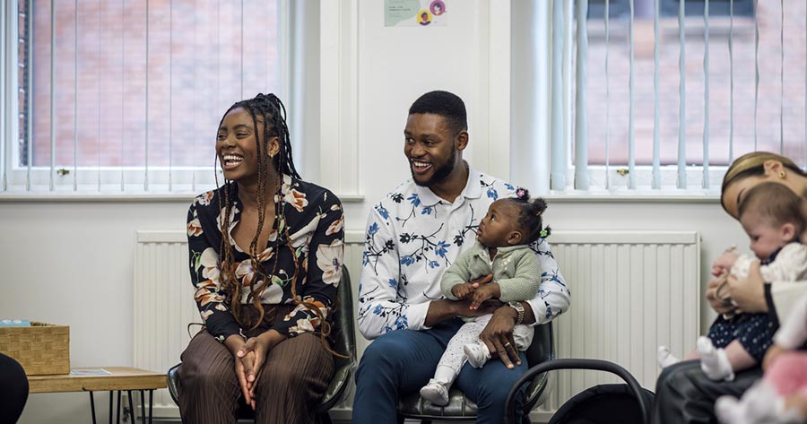 Family in GP waiting room